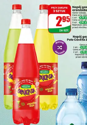 Napój gazowany oranżada czerwona Hellena promocja w Dino