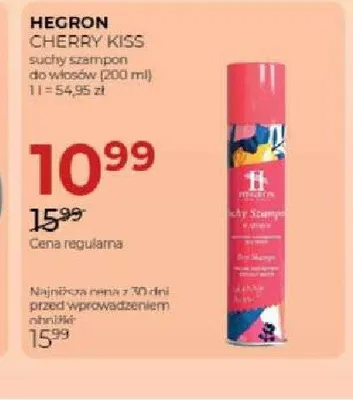 Suchy szampon do włosów Hegron Cherry Kiss promocja w Drogerie Jawa