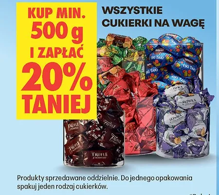 Cukierki na wagę promocja w Biedronka