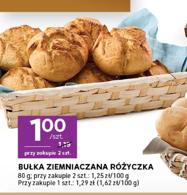Bułka ziemniaczana różyczka promocja w Stokrotka