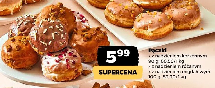 Pączki z nadzieniem różnym promocja w Netto