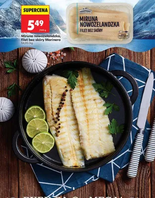 Ryba miruna nowozelandzka filet bez skóry Marinero promocja w Biedronka