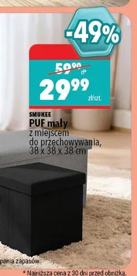 Puf mały Smukee promocja w Biedronka Home