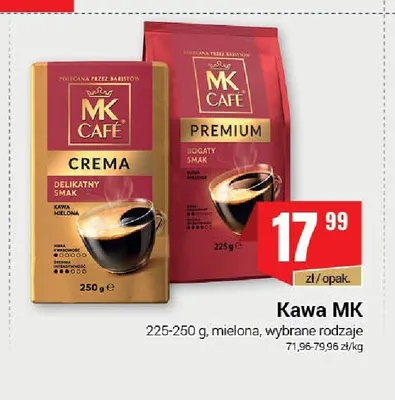Kawa mielona MK Café Crema promocja w Premium Nasz Sklep