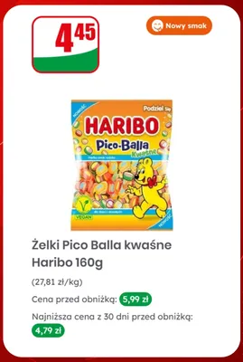 Żelki Pico Balla kwaśne Haribo promocja w Dino