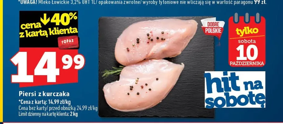 Piersi z kurczaka promocja w TOPAZ
