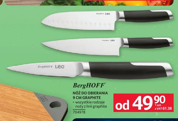 Nóż do obierania 9 cm Graphite BergHOFF promocja w Selgros