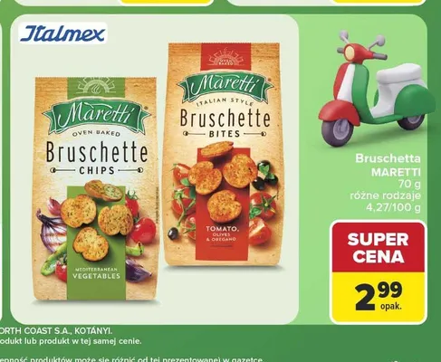 Bruschette Chips Mediterranean Vegetables Maretti promocja w Carrefour