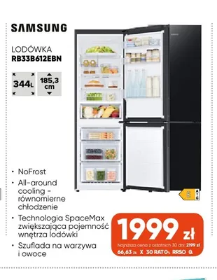 Lodówka RB33B612EBN Samsung promocja w Max Elektro