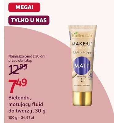 Matujący fluid do twarzy promocja w Rossmann