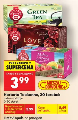 Herbata Green Tea cytrynowa promocja w Biedronka