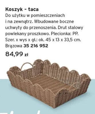 Koszyk - taca brązowa 45x13x33,5cm promocja w Tchibo