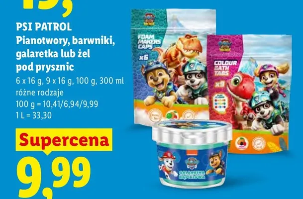 Żel pod prysznic Psi Patrol promocja w Lidl