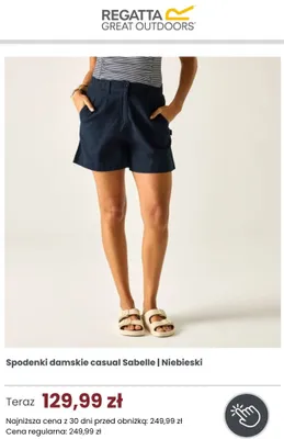 Spodenki damskie casual Regatta Great Outdoors Sabelle promocja w Regatta
