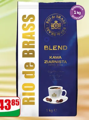Kawa ziarnista Blend Rio de Brass promocja w Dino