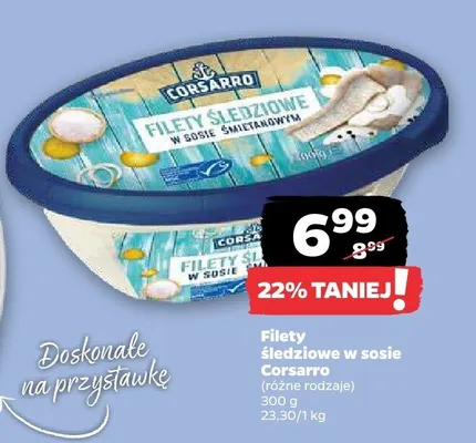 Filety śledziowe w sosie śmietanowym Corsarro promocja w Netto