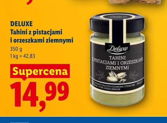 Tahini z pistacjami i orzeszkami ziemnymi Deluxe promocja w Lidl