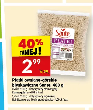 Płatki owsiane błyskawiczne Look food promocja w Twój Market