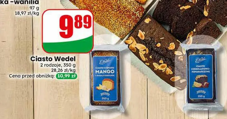 Ciasto E.Wedel czekoladowo-pomarańczowe promocja w Dino