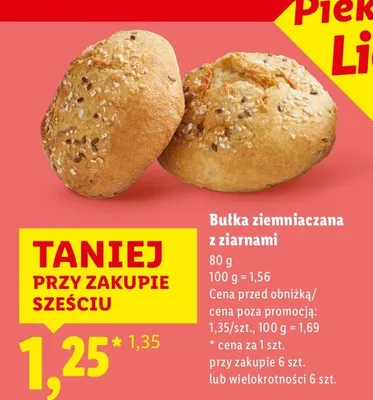 Bułka ziemniaczana z ziarnami promocja w Lidl
