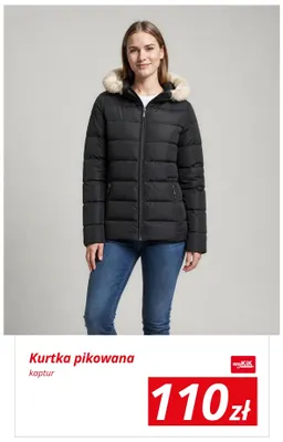 Kurtka pikowana kaptur promocja w KiK