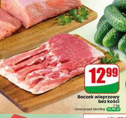 Boczek wieprzowy bez kości AGRO Rydzyna promocja w Dino