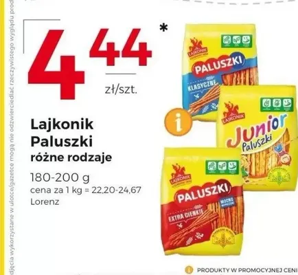 Paluszki Lajkonik Junior promocja w Frac