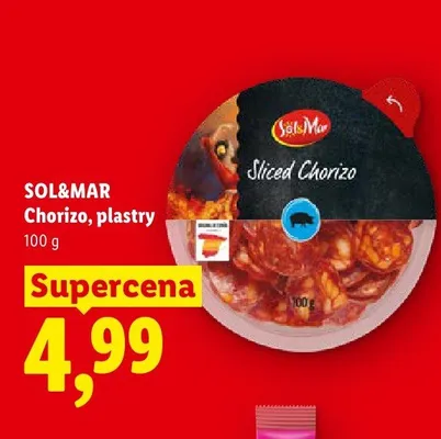Chorizo w plastrach Sol&Mar promocja w Lidl