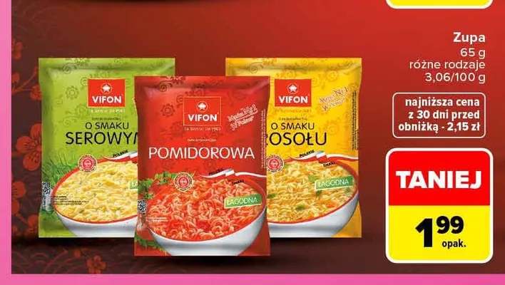 Zupa Vifon 65 g promocja w Carrefour