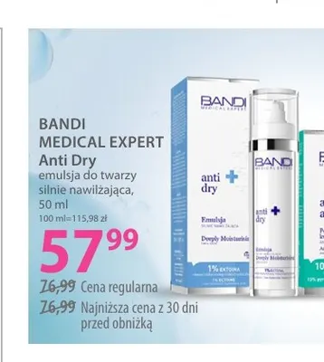 Medical Expert Anti Dry emulsja do twarzy silnie nawilżająca Bandi promocja w Hebe