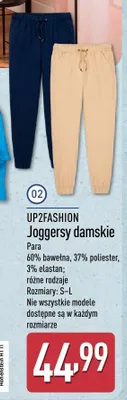 Joggersy damskie Up2fashion promocja w Aldi