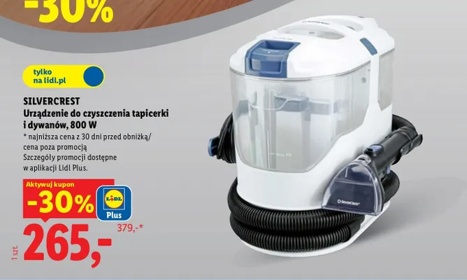 Urządzenie do czyszczenia tapicerki i dywanów Silvercrest 800W promocja w Lidl