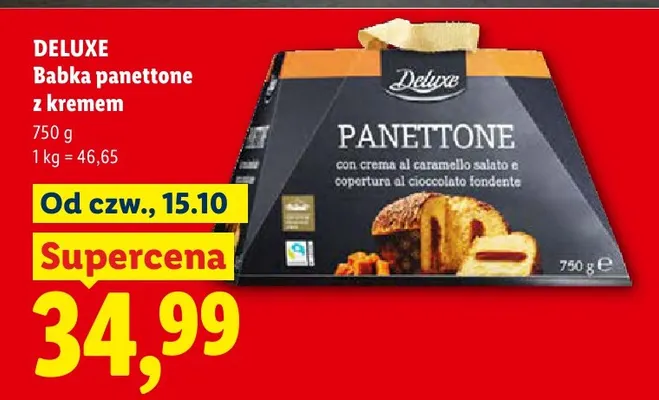 Babka panettone z kremem Deluxe promocja w Lidl