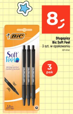 Długopisy Bic Soft Feel 3-pak promocja w Dealz