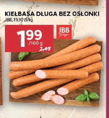 Kiełbasa długa bez osłonki JBB promocja w Stokrotka