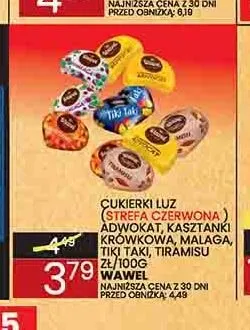 Cukierki luz Wawel Krówka promocja w Wafelek