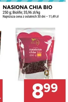 Nasiona chia Bio Biolife promocja w Stokrotka