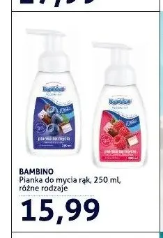 Pianka do mycia rąk Bambino promocja w Blue Stop