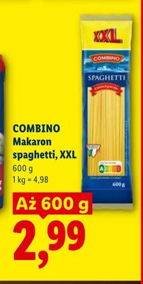 Makaron spaghetti COMBINO XXL promocja w Lidl