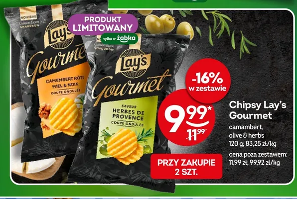 Chipsy Lay's Gourmet Olive & Herbs promocja w Żabka