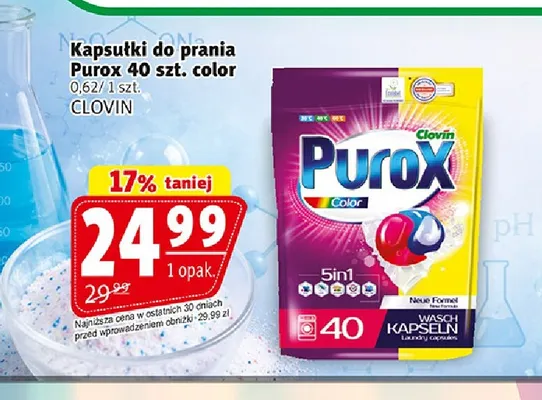Kapsułki do prania Purox Color promocja w Prim Market