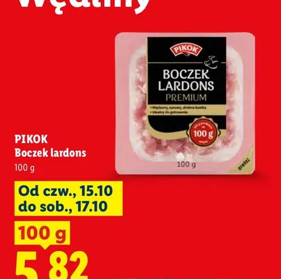 Boczek lardons Pikok promocja w Lidl