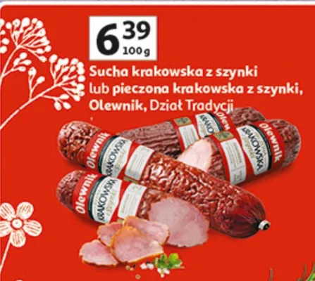 Sucha krakowska z szynki lub pieczona krakowska z szynki Dział Tradycji promocja w Auchan