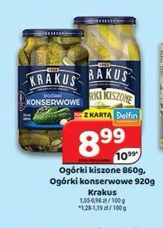Ogórki kiszone Krakus promocja w Delfin