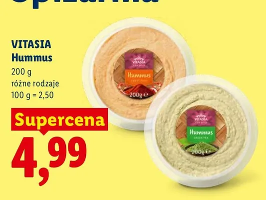 Hummus klasyczny Vitasia promocja w Lidl