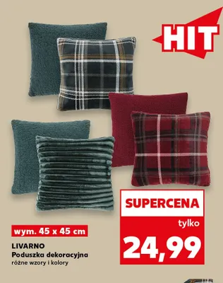 Poduszka dekoracyjna Livarno 45x45 cm promocja w Kaufland
