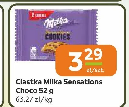 Ciastka Milka Sensations Choco 52g promocja w Społem Częstochowa