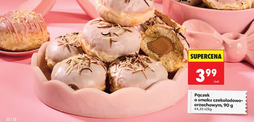 Pączek o smaku czekoladowo-orzechowym promocja w Biedronka