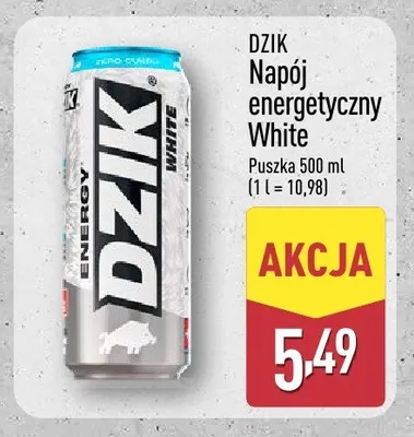Napój energetyczny Dzik White promocja w Aldi