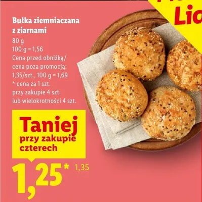 Bułka ziemniaczana z ziarnami promocja w Lidl